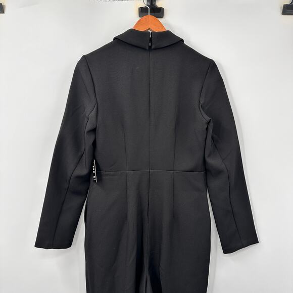 EXPRESS NWT Black Collared V-Neck Jumpsuit // 8 - Picture 11 of 13